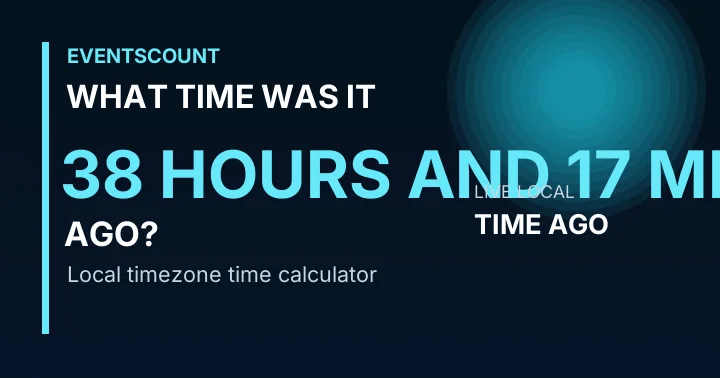 What Time Was It 38 Hours And 17 Minutes Ago?