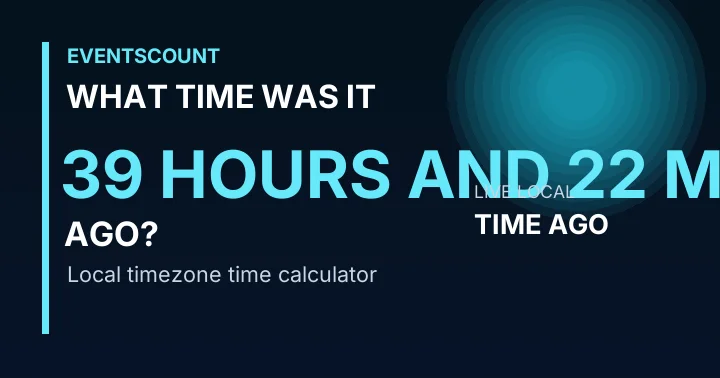 What Time Was It 39 Hours And 22 Minutes Ago?