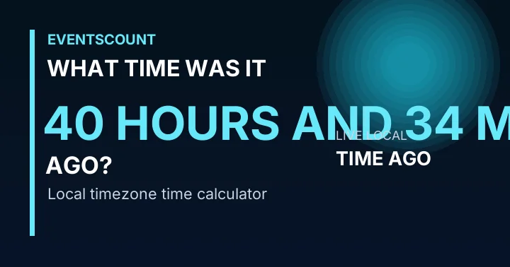 What Time Was It 40 Hours And 34 Minutes Ago?