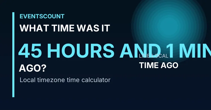 What Time Was It 45 Hours And 1 Minute Ago?