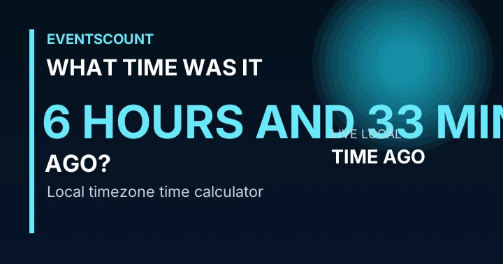 What Time Was It 6 Hours And 33 Minutes Ago?