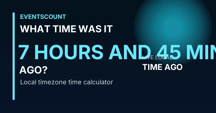 What Time Was It 7 Hours And 45 Minutes Ago?
